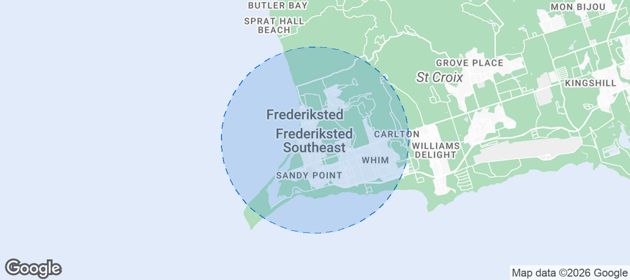 Frederiksted Southeast Airbnb map